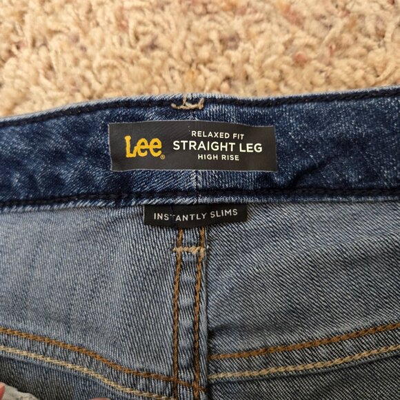 Lee Jeans Womens 10 Denim Straight Leg Relaxed Fit High-Rise Stretch - Picture 5 of 10